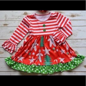 Boutique Girls Christmas Gingerbread Dress New 4T 5-6